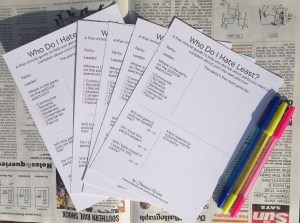 Who Do I Hate Less Party Comparison Kit Francesca's Words