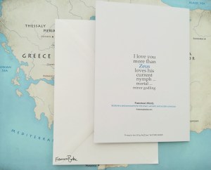 I Love You More Than Zeus Loves... back of card